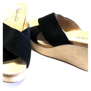 Splendid Women’s Grand Wedge Sandal Black 9.5M